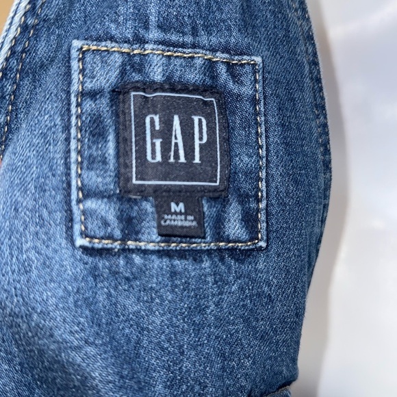 GAP Women’s Classic Blue Denim Jean Overalls Size M - Picture 7 of 9